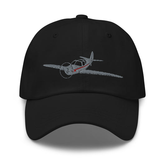 SWIFT grey-red CUSTOM N NUMBER aircraft embroidered Aviation cotton twill hat - Minimum 3 order