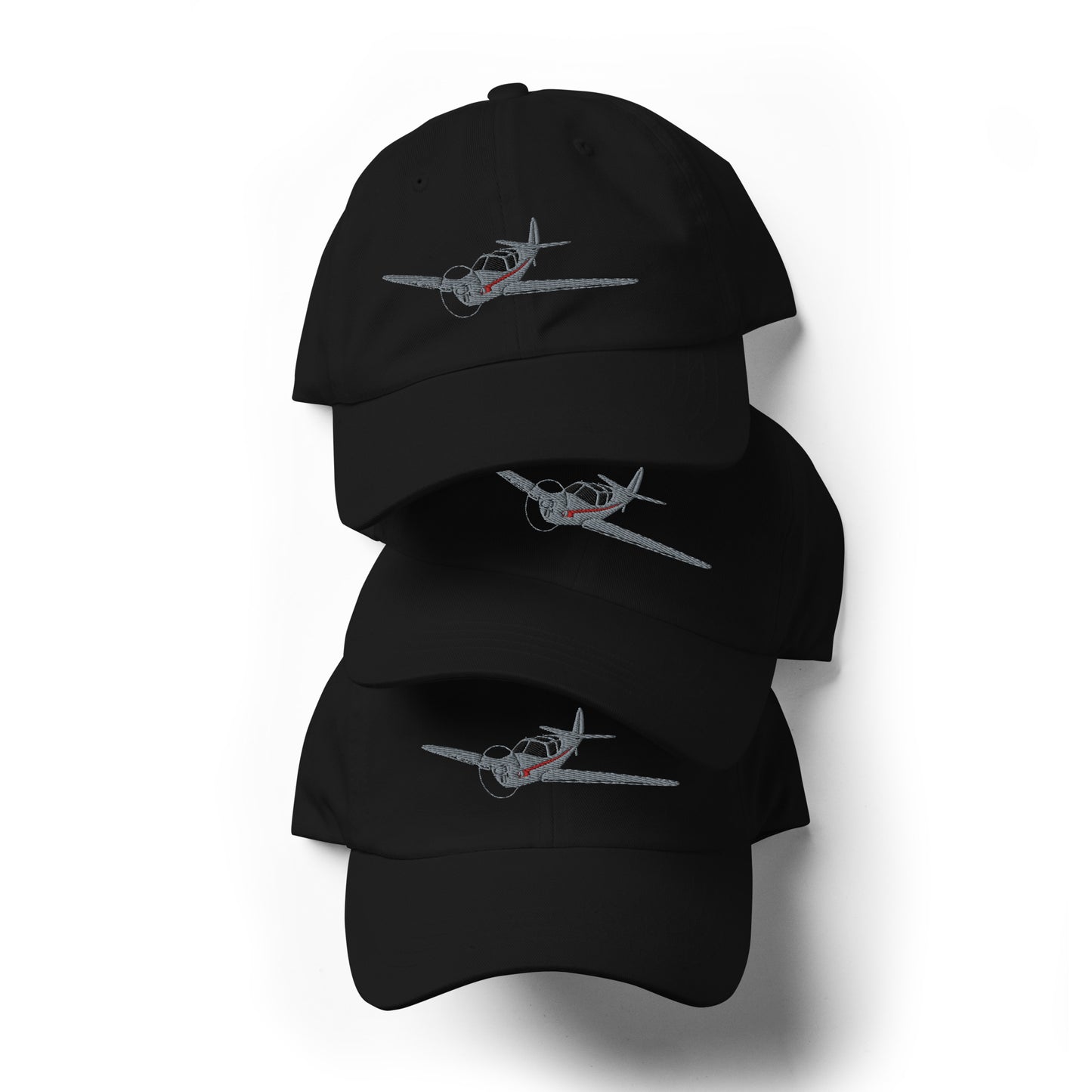 SWIFT grey-red CUSTOM N NUMBER aircraft embroidered Aviation cotton twill hat