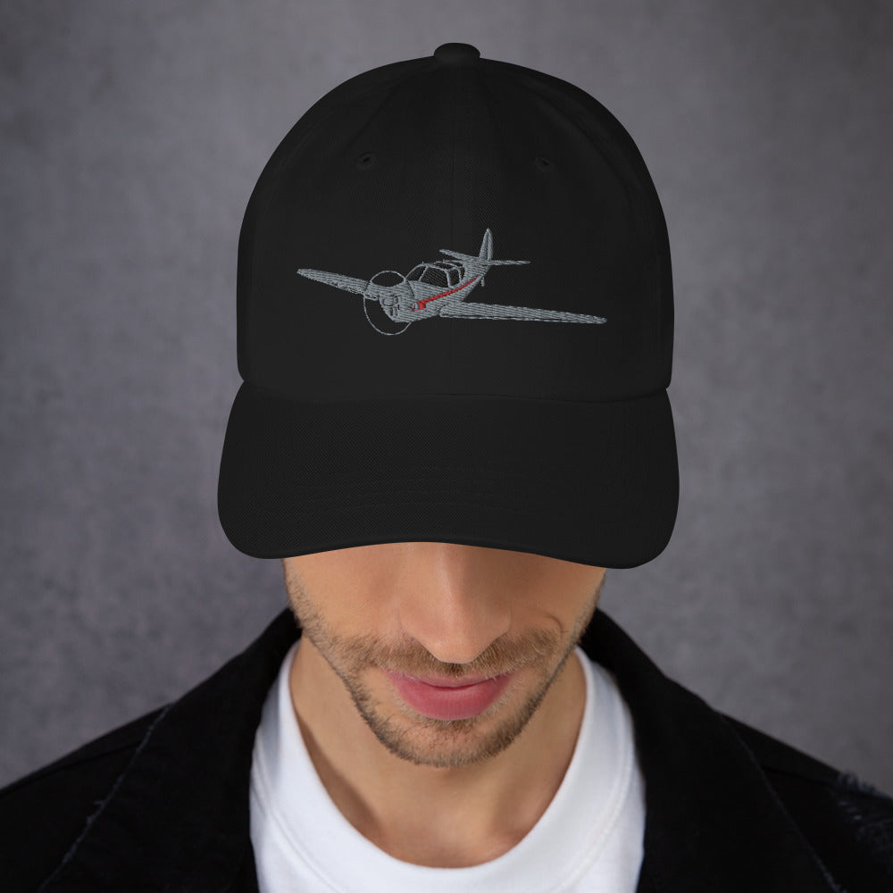 SWIFT Grey-Red aircraft embroidered Aviation cotton twill hat