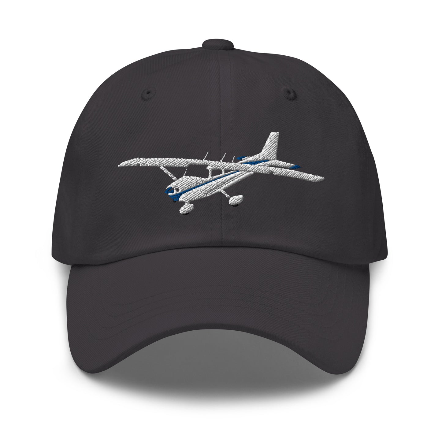 CESSNA 172 Skyhawk CUSTOM N Number White Blue Embroidered Cotton Aviation Hat