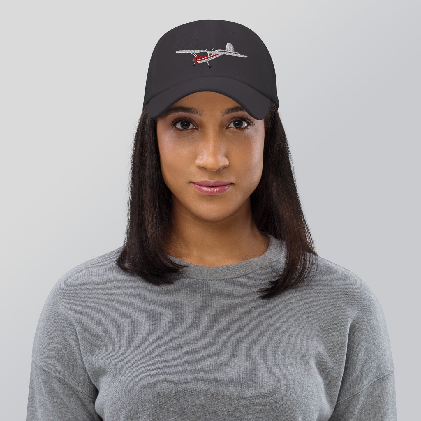 CESSNA 140 white -red aircraft embroidered Aviation cotton twill hat