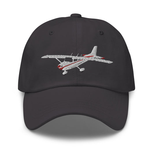 CESSNA 172 Skyhawk White - Red CUSTOM N Number embroidered Cotton Twill aviation Hat - Minimum 3 order
