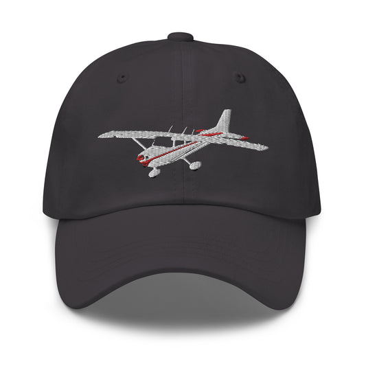 CESSNA 172 Skyhawk White - Red CUSTOM N Number embroidered Cotton Twill aviation Hat