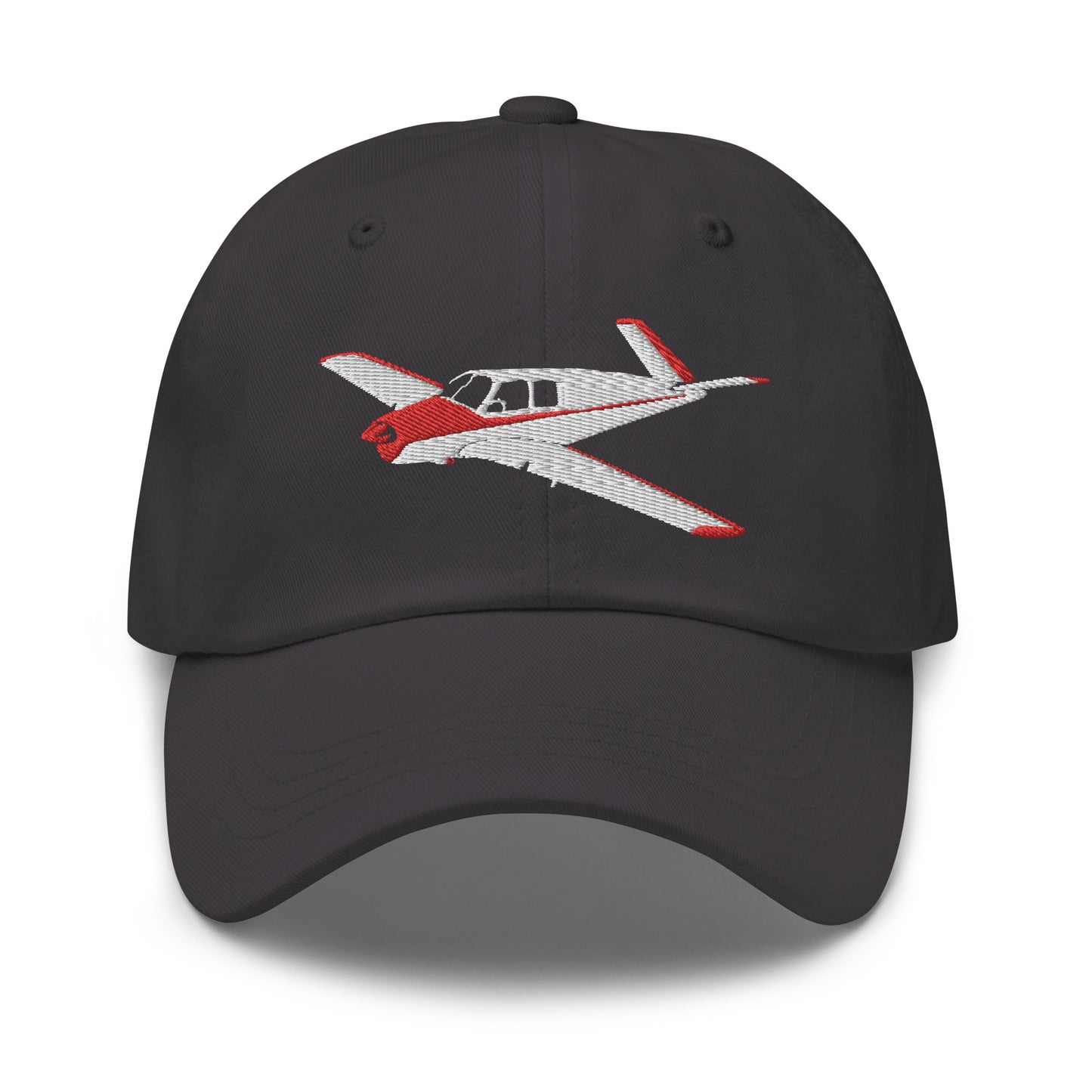 V-Tail BONANZA White-Red CUSTOM N Number Embroidered Classic  Cotton Twill Aviation Hat