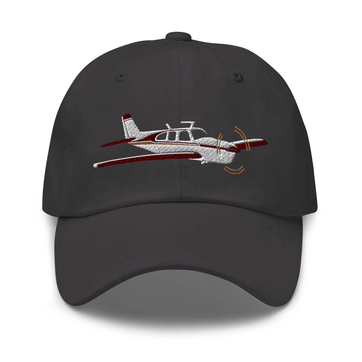 BONANZA F33 white-maroon paint scheme Embroidered Classic Cotton Twill Aviation Hat.