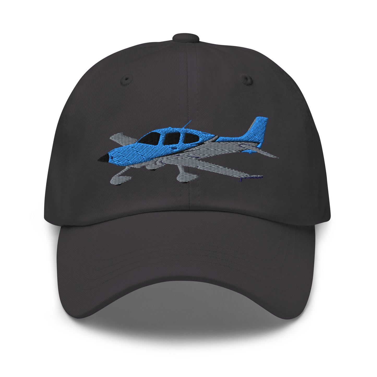 CIRRUS blue- grey CUSTOM N NUMBER aircraft embroidered Aviation cotton twill hat