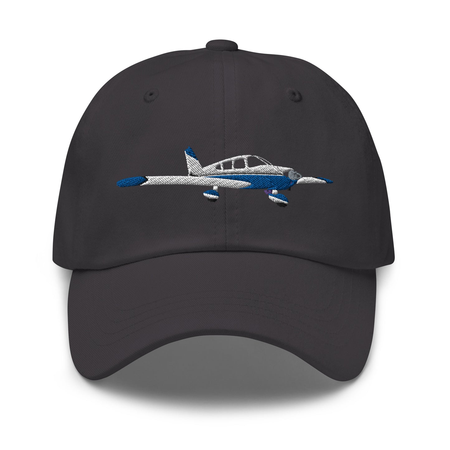 CHEROKEE white-blue CUSTOM N Number embroidered cotton twill Aviation hat