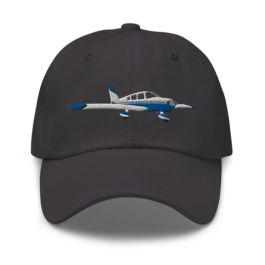 CHEROKEE white-blue CUSTOM N Number embroidered cotton twill Aviation hat - Minimum 3 order