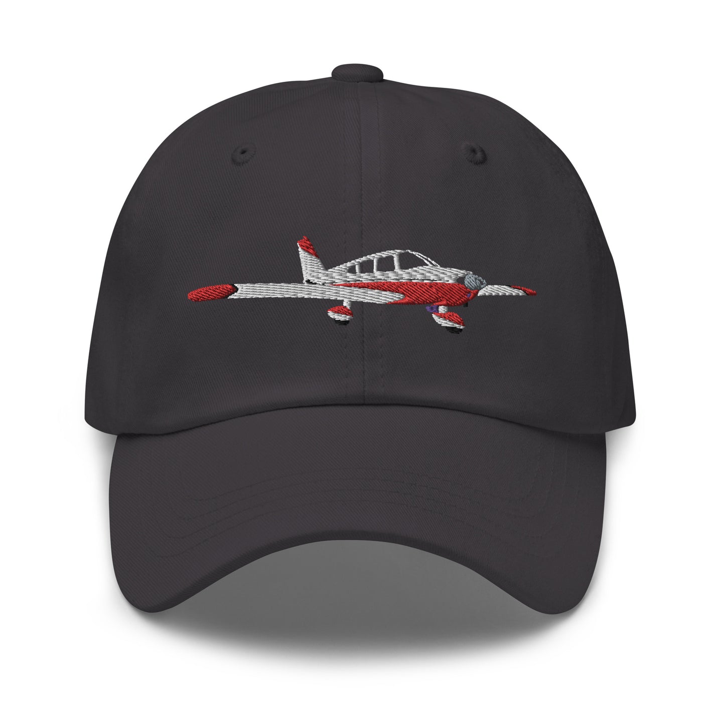 CHEROKEE white-red aviation cap- embroidered front and back hat.