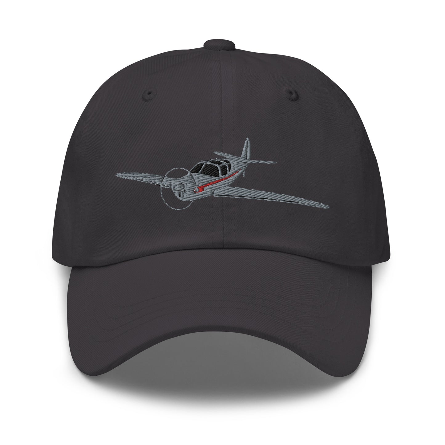 SWIFT Grey-Red aircraft embroidered Aviation cotton twill hat