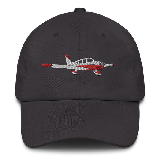 CHEROKEE - red white -  CUSTOM N Number embroidered Chino cotton twill Aviation hat - Minimum 3 order