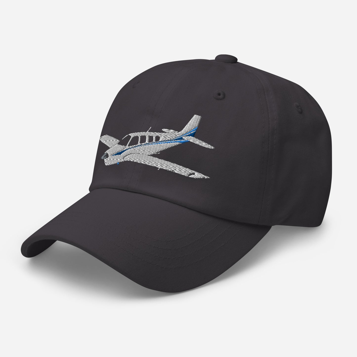 BONANZA A36 white- blue stripe paint scheme Embroidered Classic Cotton Twill Aviation Hat.