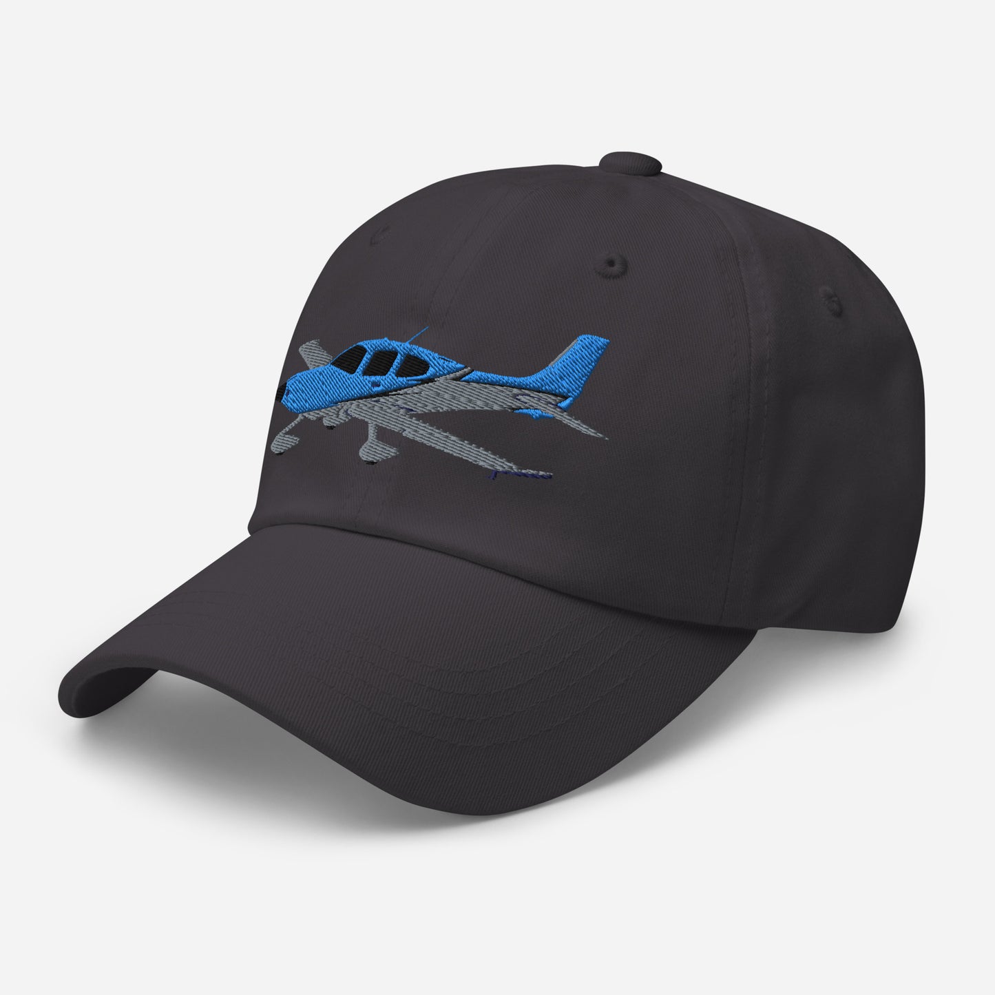 CIRRUS blue- grey CUSTOM N NUMBER aircraft embroidered Aviation cotton twill hat