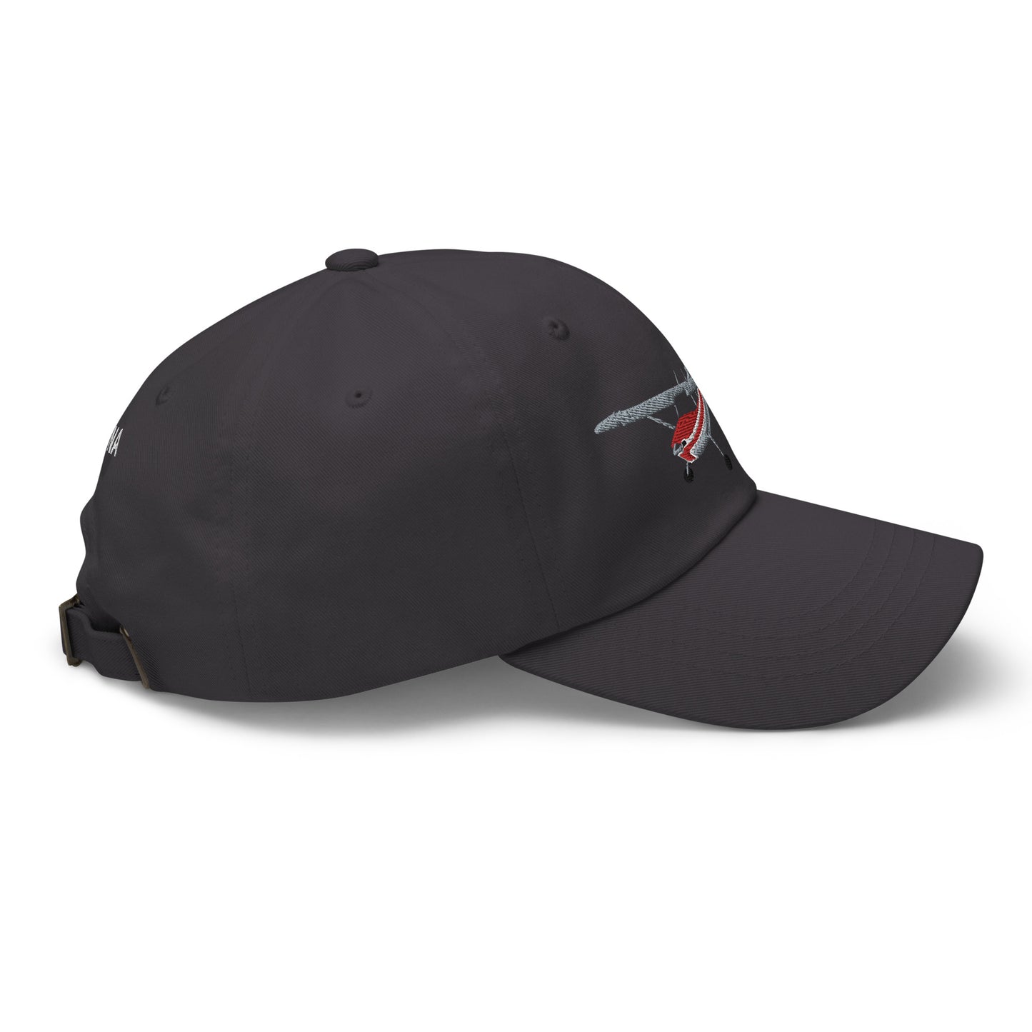 CESSNA 170 Silver and red -  hat embroidered cap front and back