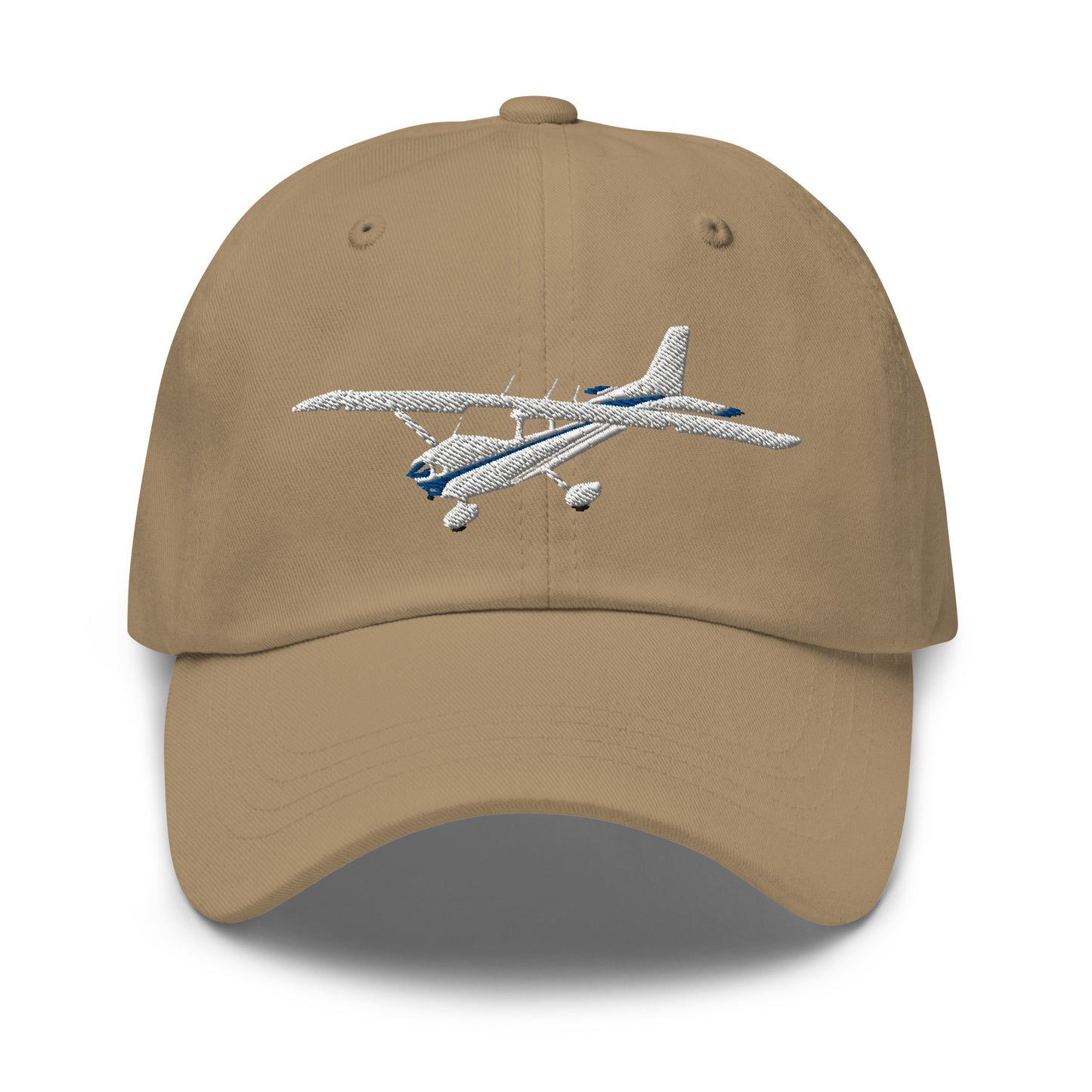 CESSNA 172 Skyhawk CUSTOM N Number White Blue Embroidered Cotton Aviation Hat