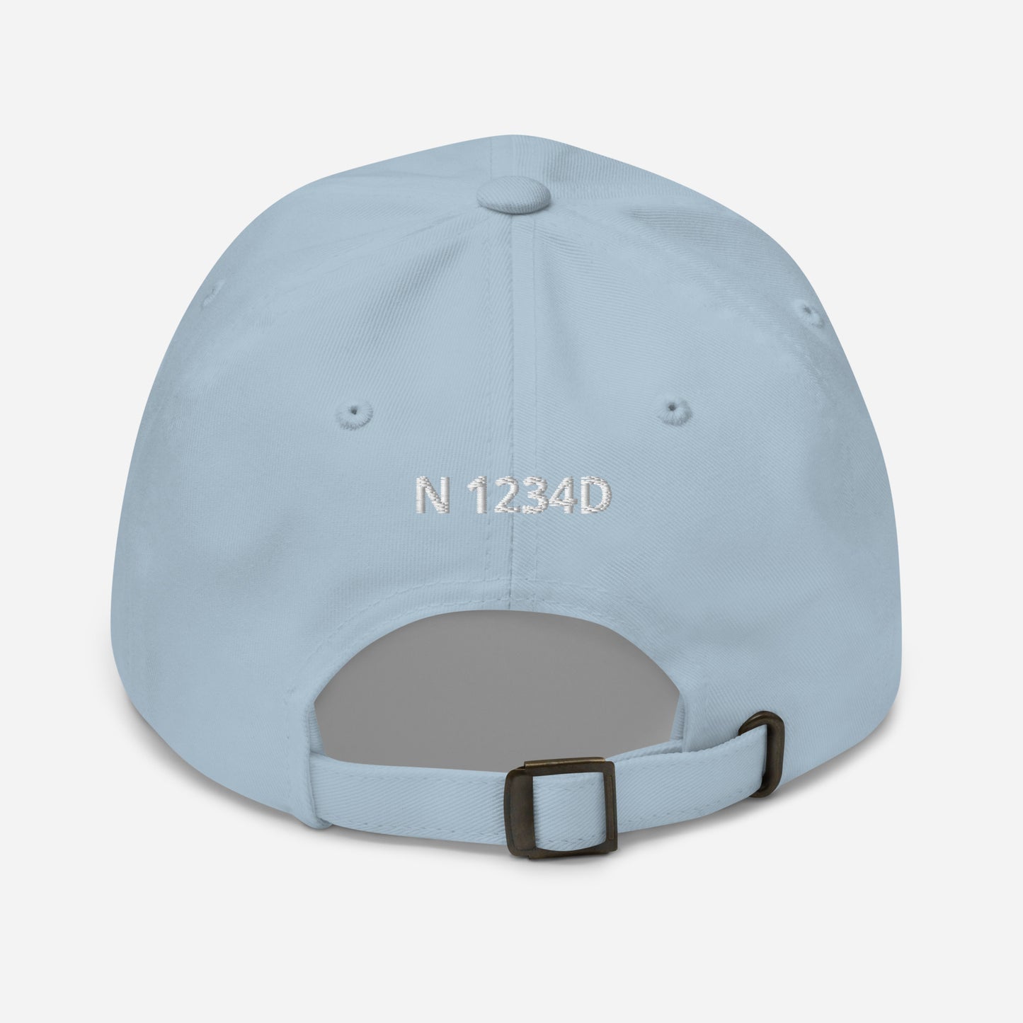 CESSNA 140 polished grey- blue aircraft embroidered CUSTOM N Number Aviation cotton twill hat