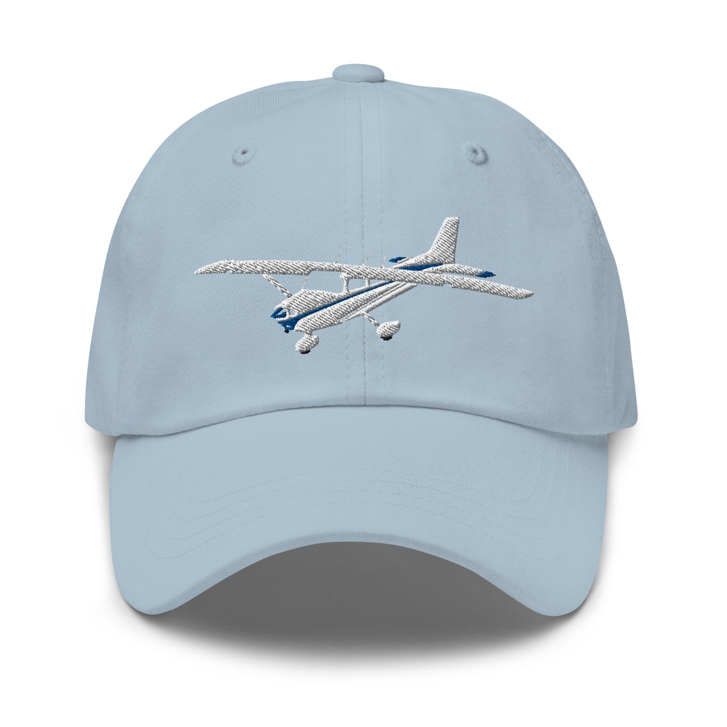 CESSNA 172 Skyhawk CUSTOM N Number White Blue Embroidered Cotton Aviation Hat