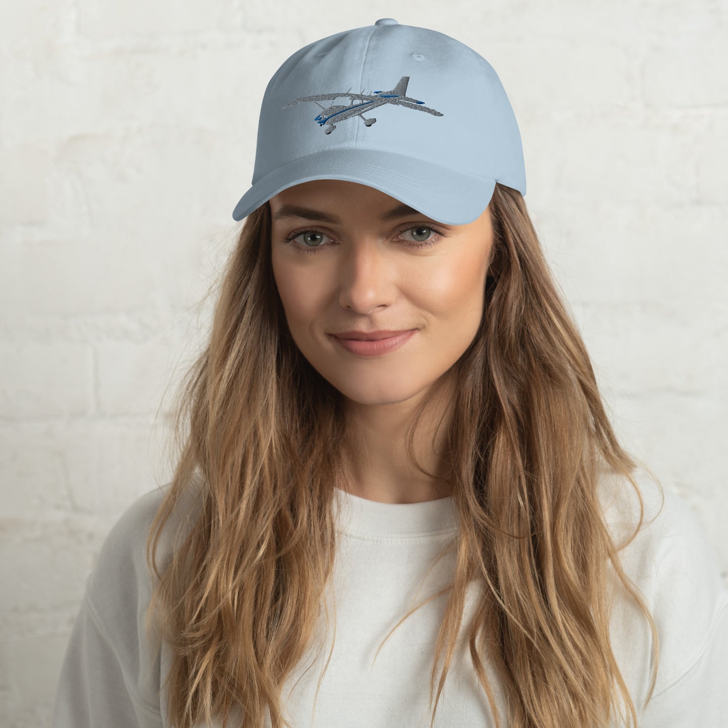 CESSNA 172 Skyhawk Polished-Blue CUSTOM N Number Embroidered Twill Cotton Aviation Hat