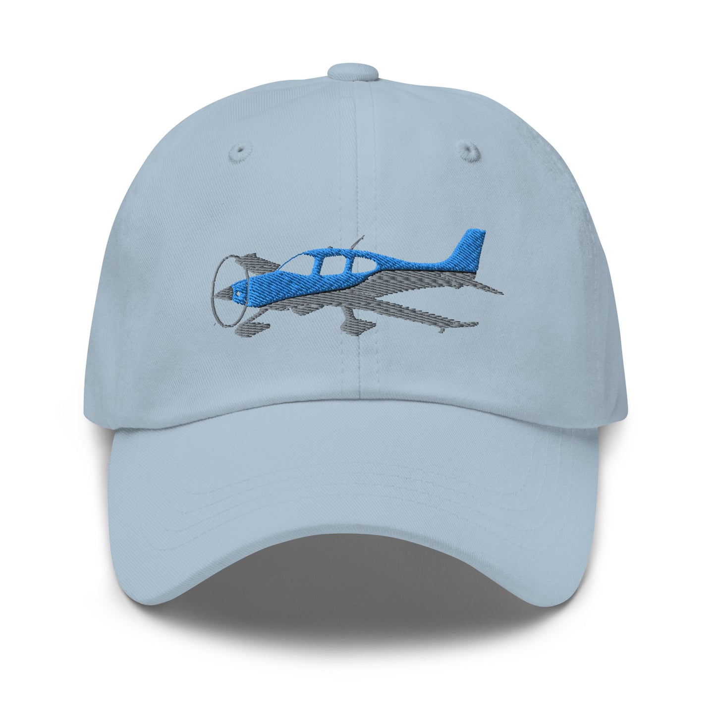 CIRRUS Blue - Grey embroidered Aviation cotton twill hat