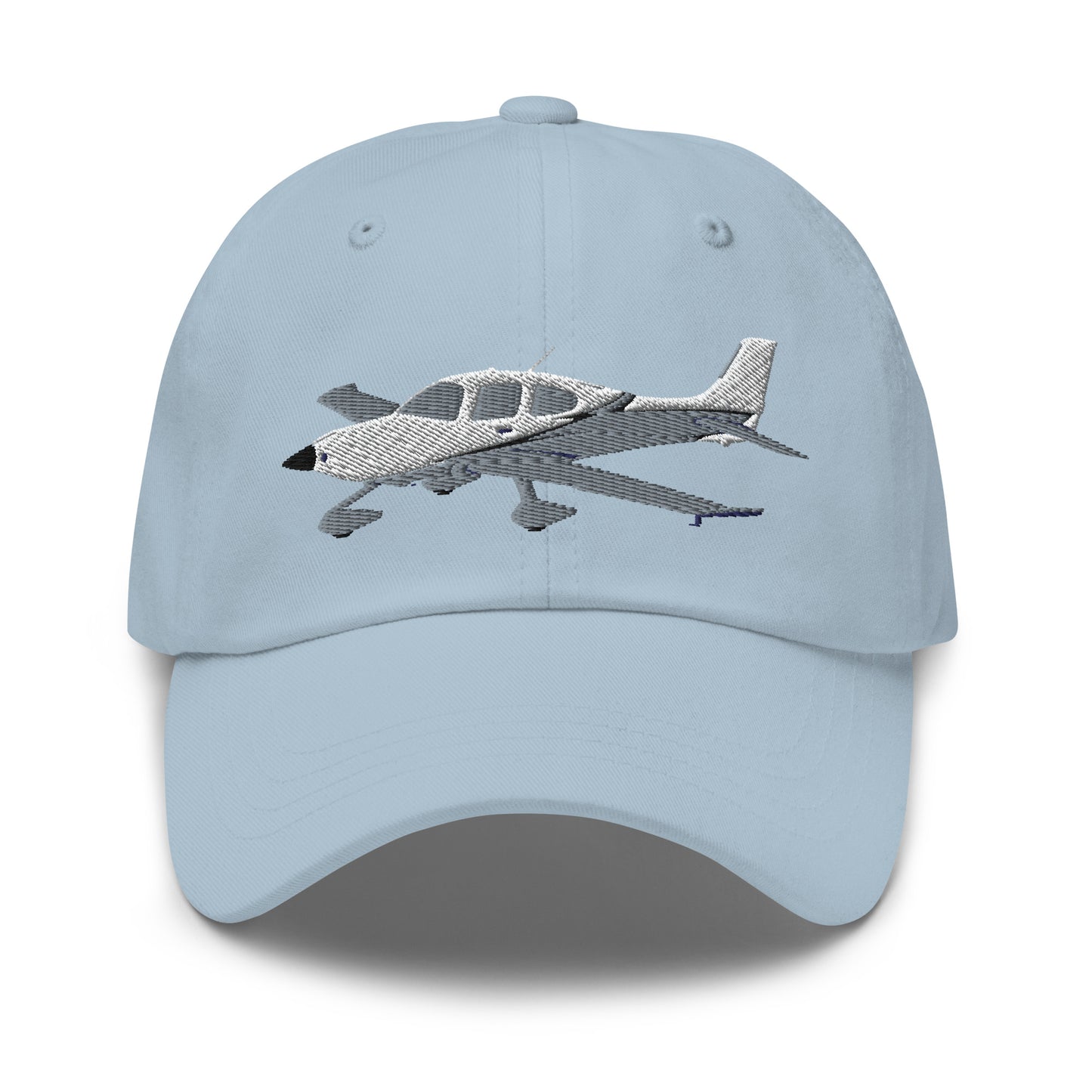 CIRRUS White - Grey CUSTOM N NUMBER aircraft embroidered Aviation cotton twill hat