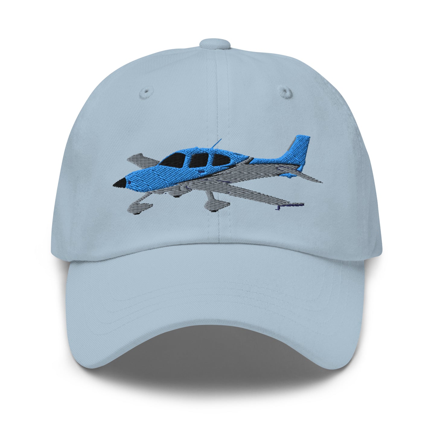 CIRRUS blue- grey CUSTOM N NUMBER aircraft embroidered Aviation cotton twill hat