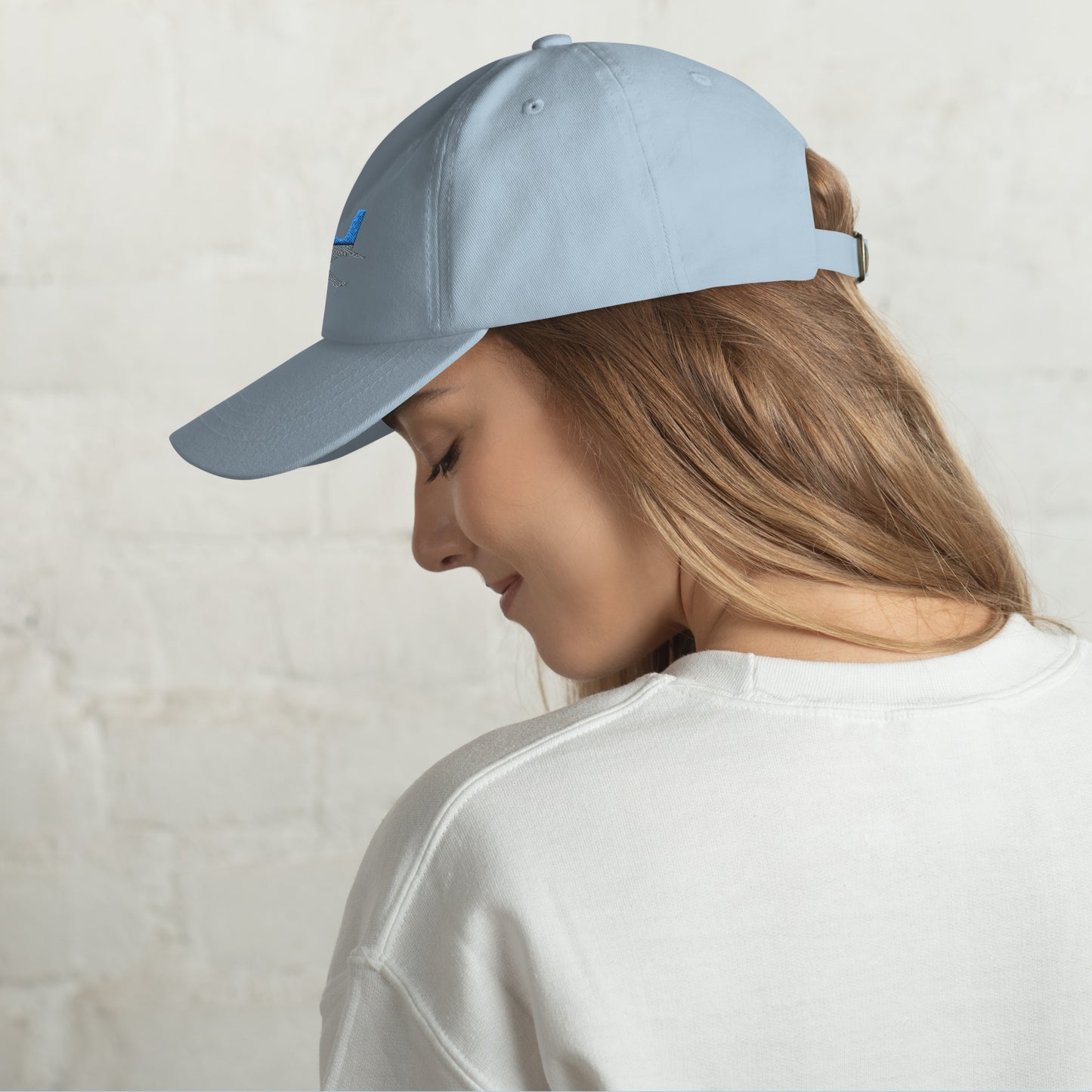 CIRRUS Blue - Grey embroidered Aviation cotton twill hat