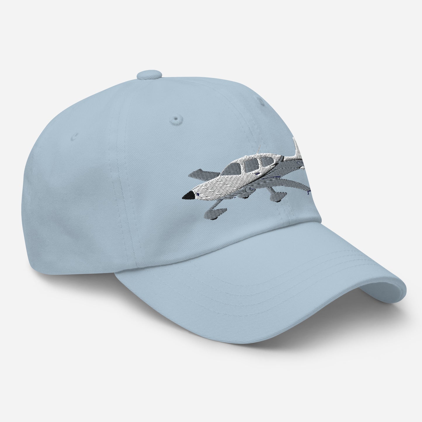 CIRRUS White - Grey CUSTOM N NUMBER aircraft embroidered Aviation cotton twill hat