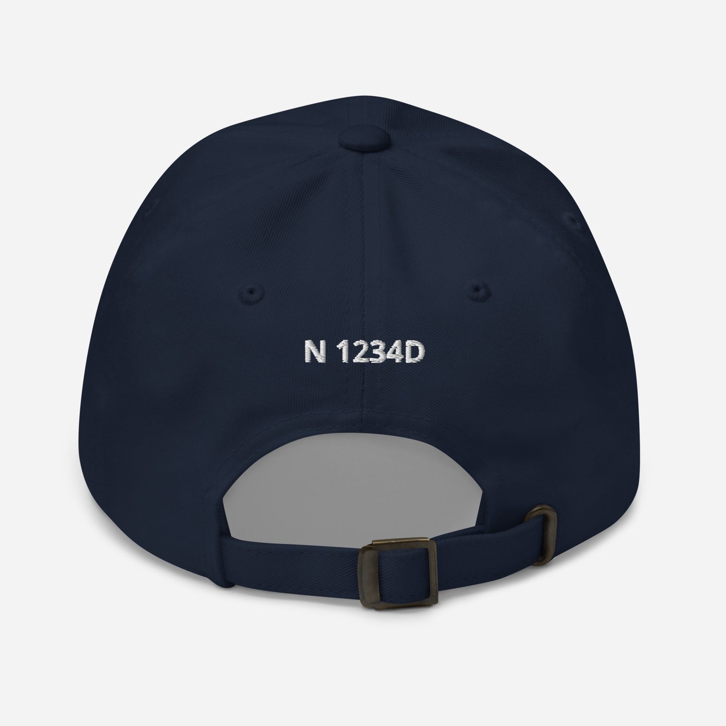 CESSNA 170 White Blue aircraft CUSTOM N Number Cotton Chino Twill hat