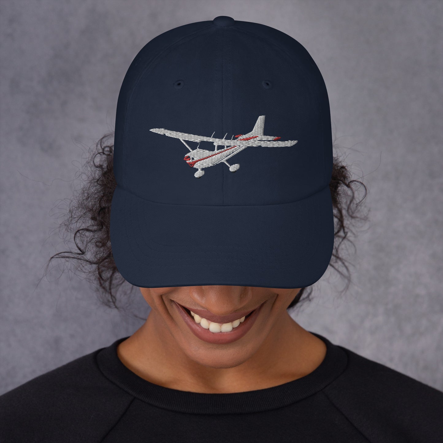 CESSNA 172 Skyhawk White - Red  embroidered Cotton Twill aviation Hat