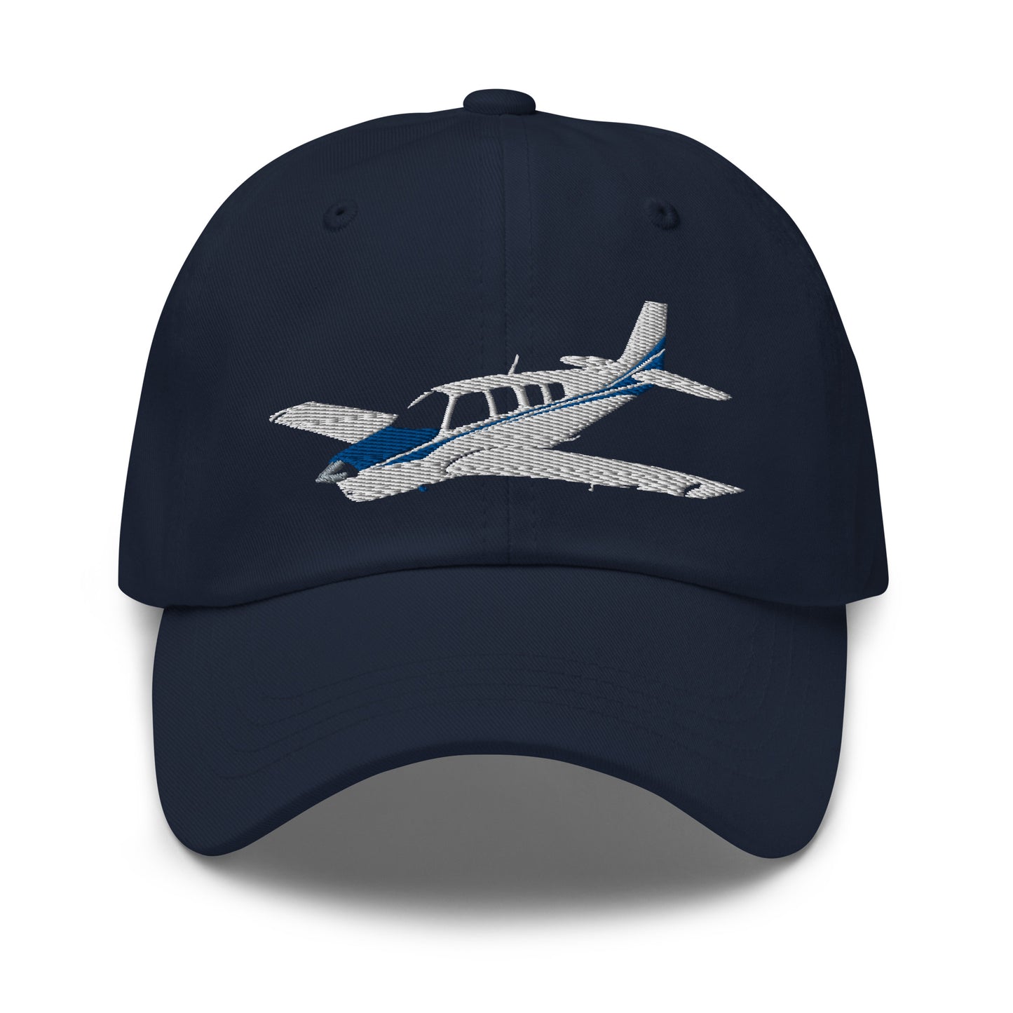 BONANZA A36 white- royal blue CUSTOM N Number Embroidered Classic Cotton Twill Aviation Hat