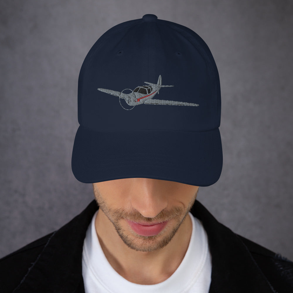 SWIFT grey-red CUSTOM N NUMBER aircraft embroidered Aviation cotton twill hat