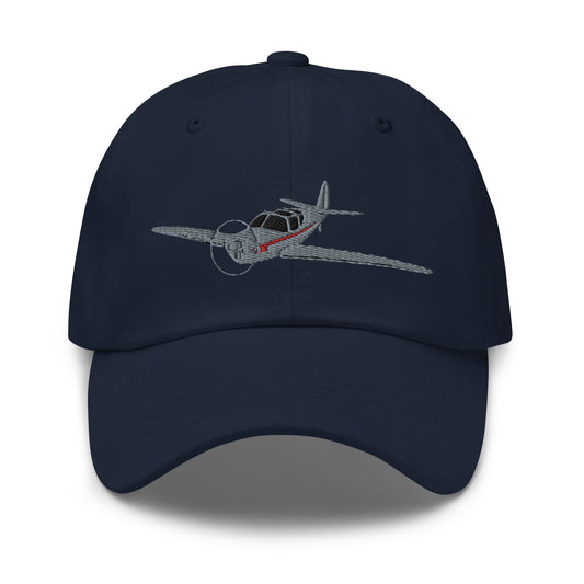 SWIFT Grey-Red aircraft embroidered Aviation cotton twill hat