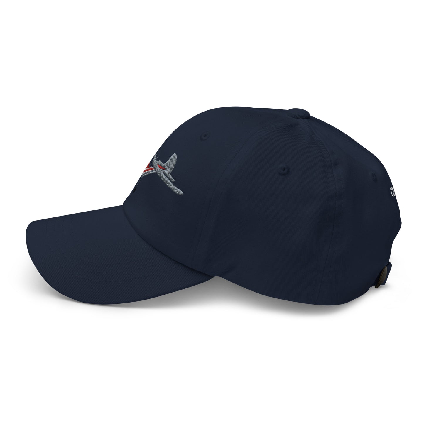 CESSNA 170 Silver and red -  hat embroidered cap front and back