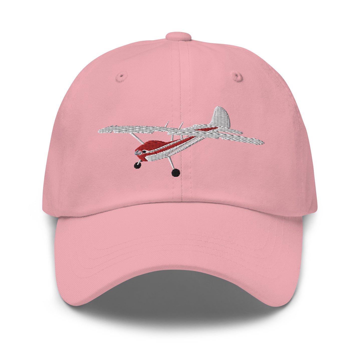 CESSNA 170 White-Red CUSTOM N Number Cotton Chino Twill hat