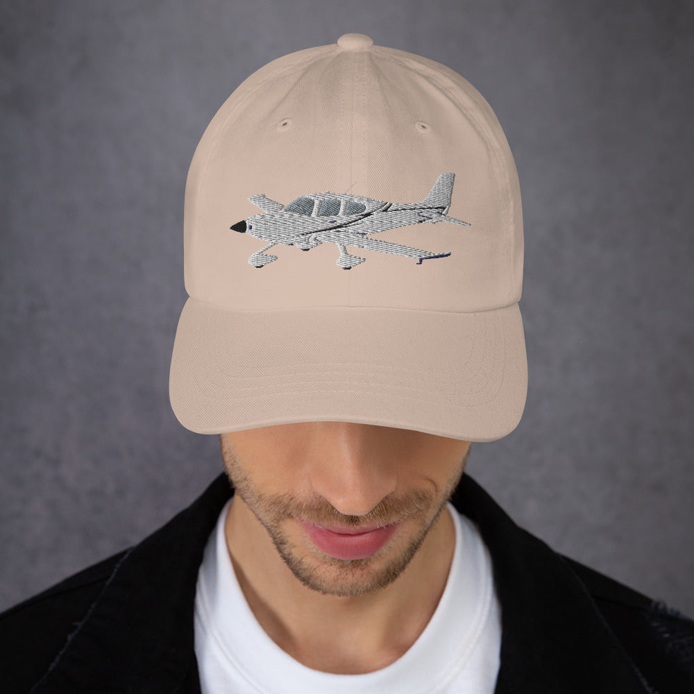 CIRRUS white CUSTOM N NUMBER aircraft embroidered Aviation cotton twill hat