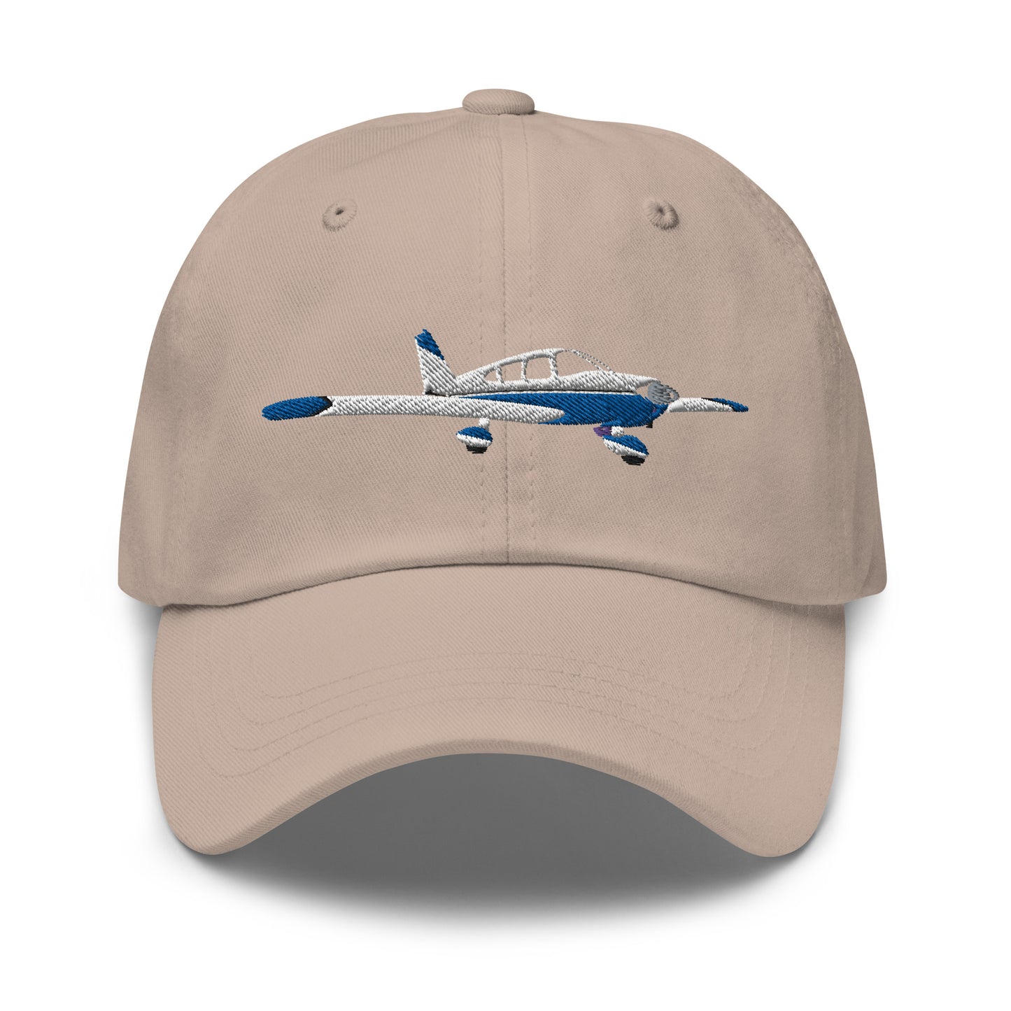 CHEROKEE white-blue CUSTOM N Number embroidered cotton twill Aviation hat