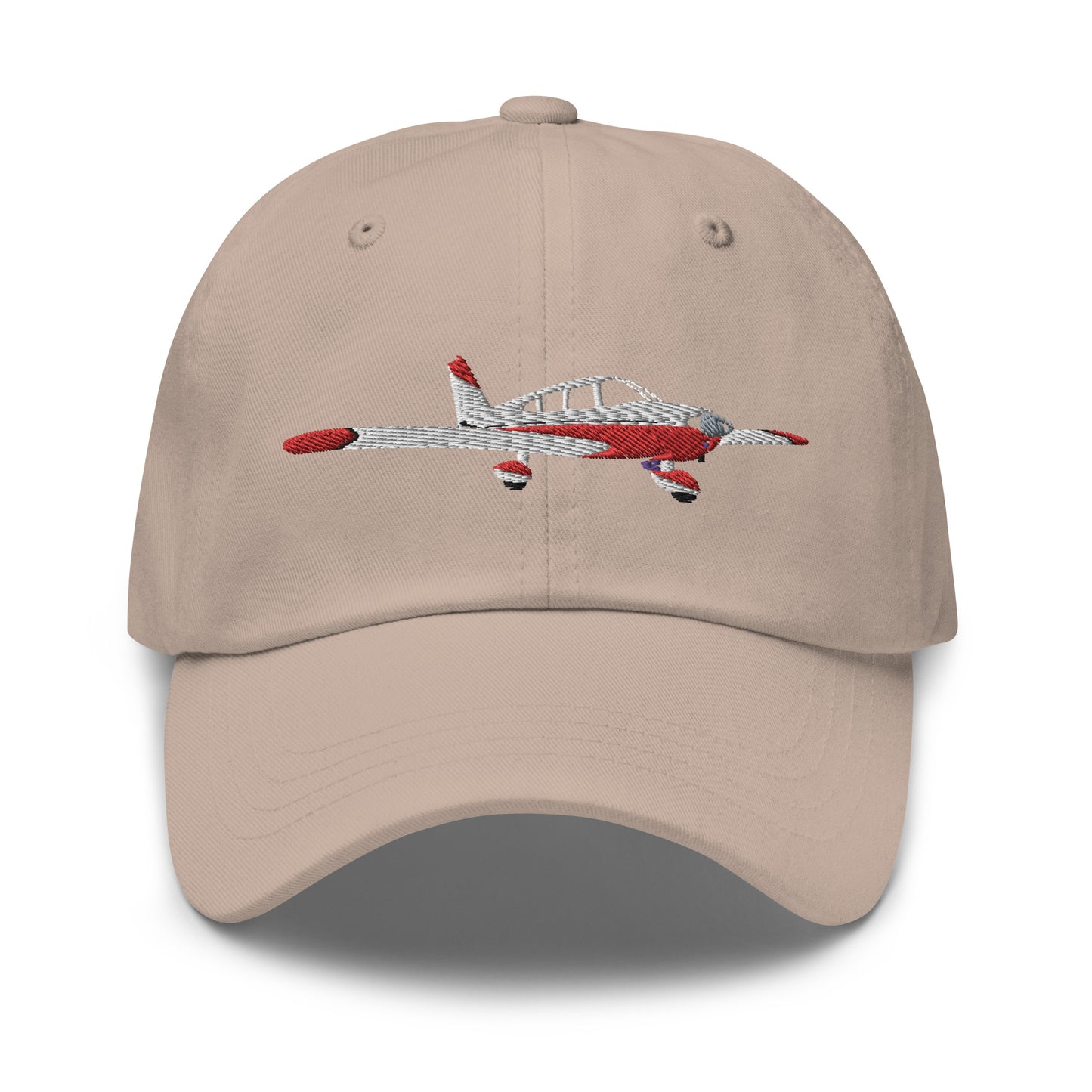 CHEROKEE white-red aviation cap- embroidered front and back hat.