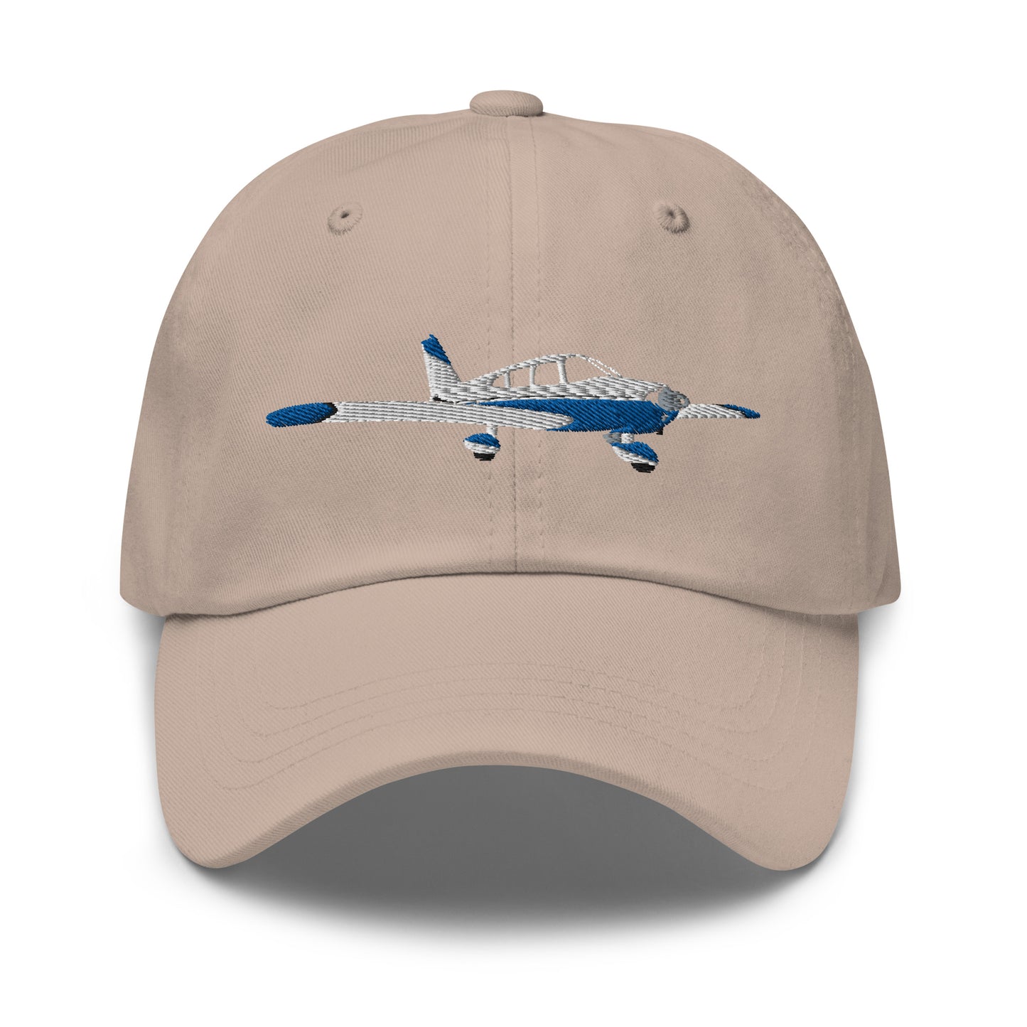 CHEROKEE white-blue aviation cap- embroidered front and back hat.