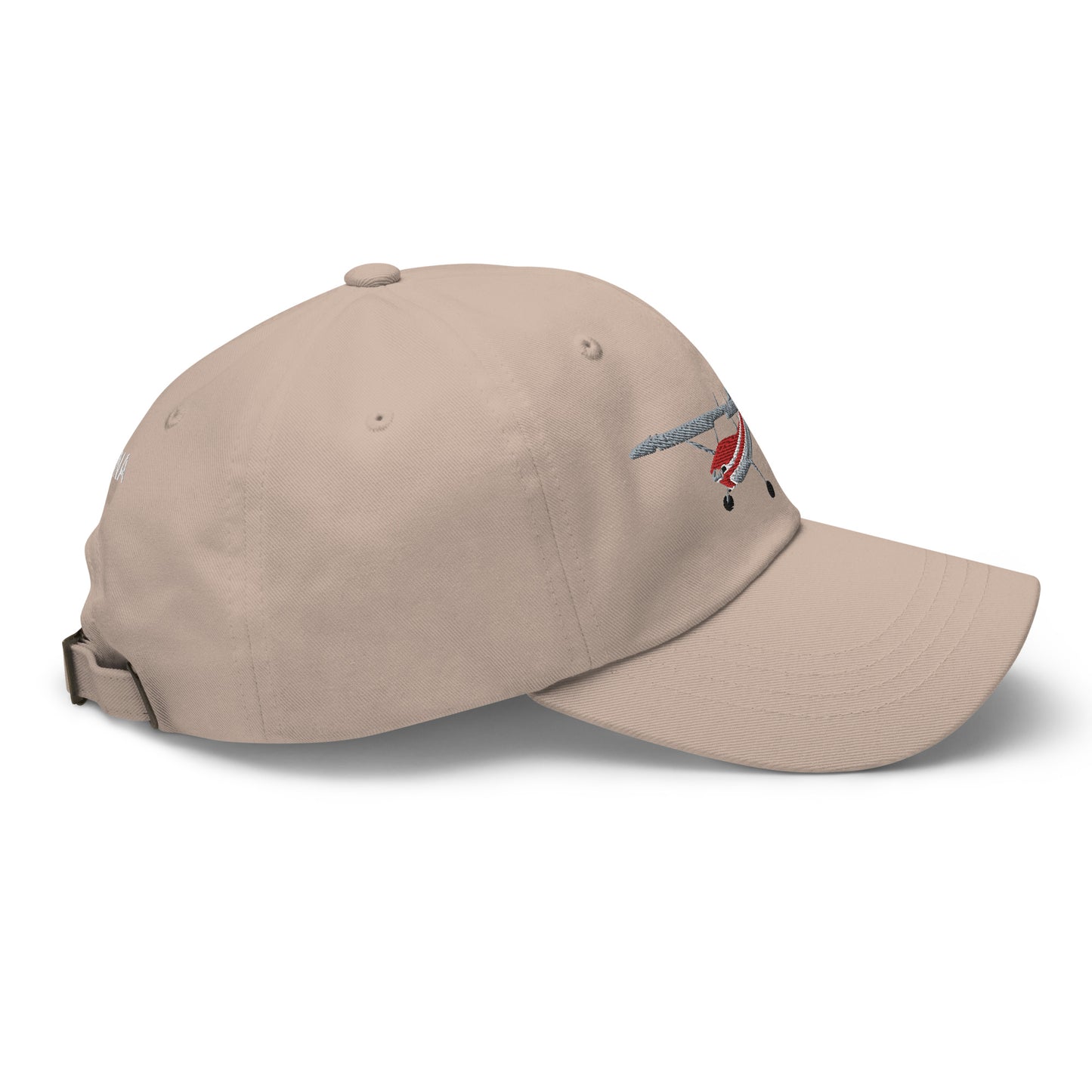 CESSNA 170 Silver and red -  hat embroidered cap front and back