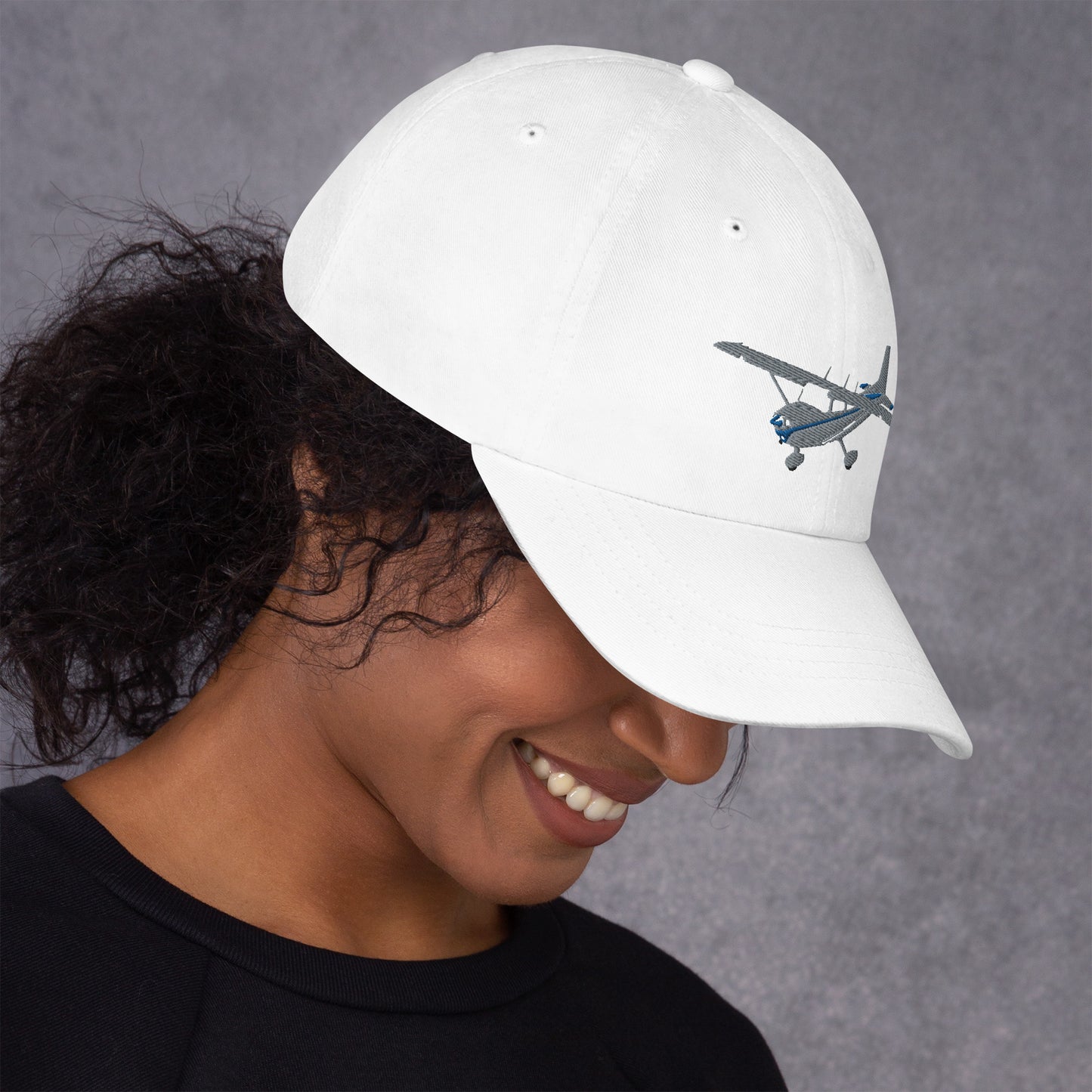 CESSNA 172 Skyhawk Polished-Blue CUSTOM N Number Embroidered Twill Cotton Aviation Hat