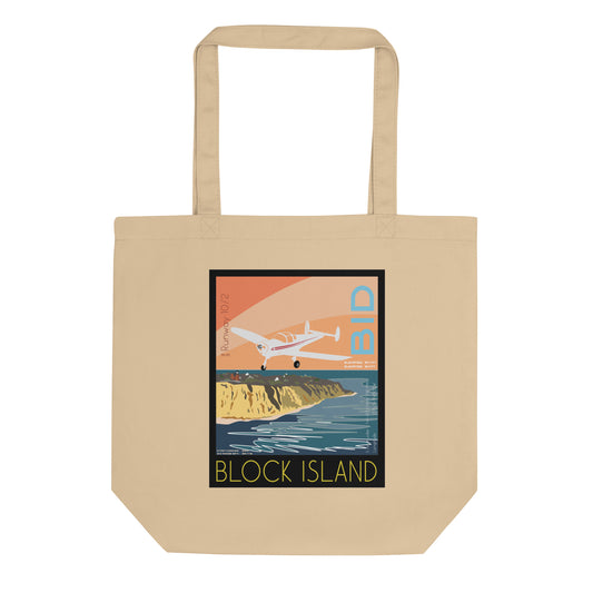 ERCOUPE exclusive vintage Block Island graphic Eco Tote Aviation Medium Bag