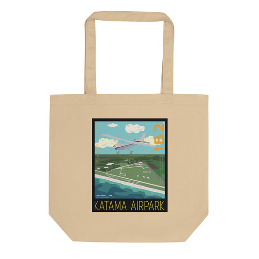 CESSNA 172 Aviation Cotton Eco Tote Bag - Exclusive Vintage  Katama Airpark graphic