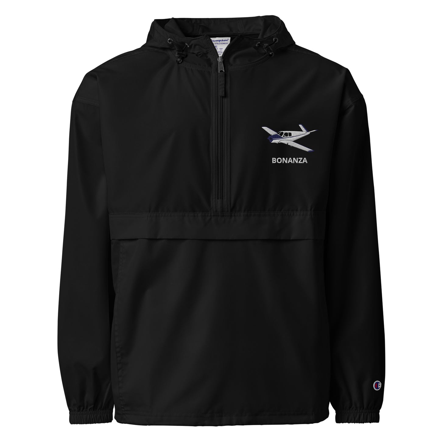 VTAIL BONANZA  Aviation Rain weather proof Embroidered Champion Packable Zip Jacket