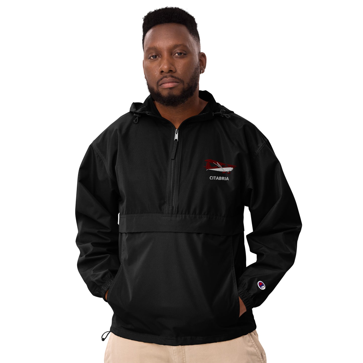 CITABRIA Aviation Rain weather proof Embroidered Champion Packable Zip Jacket