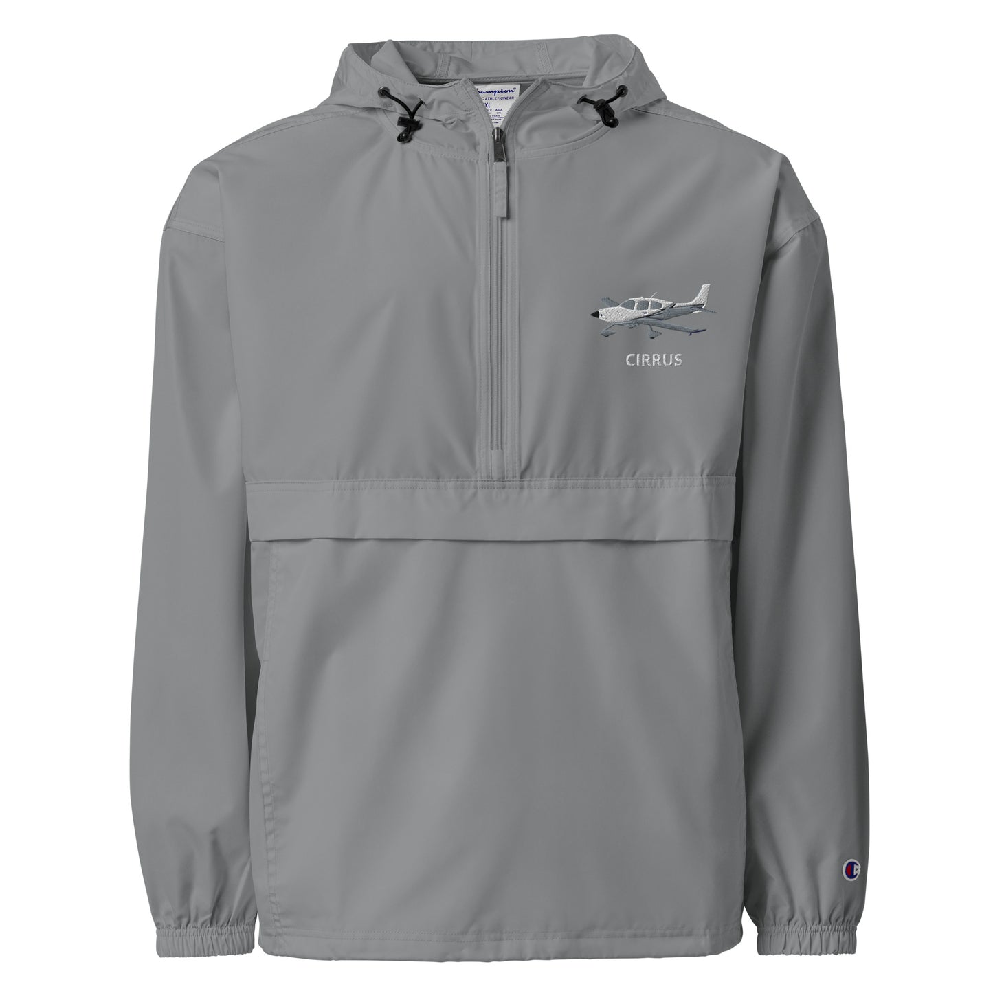 CIRRUS Aviation Rain weather proof Embroidered Champion Packable Zip Jacket