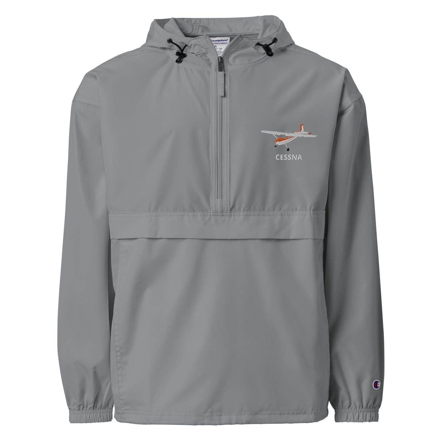 CESSNA 180 Skywagon Aviation Rain weather proof Embroidered Champion Packable Zip Jacket.