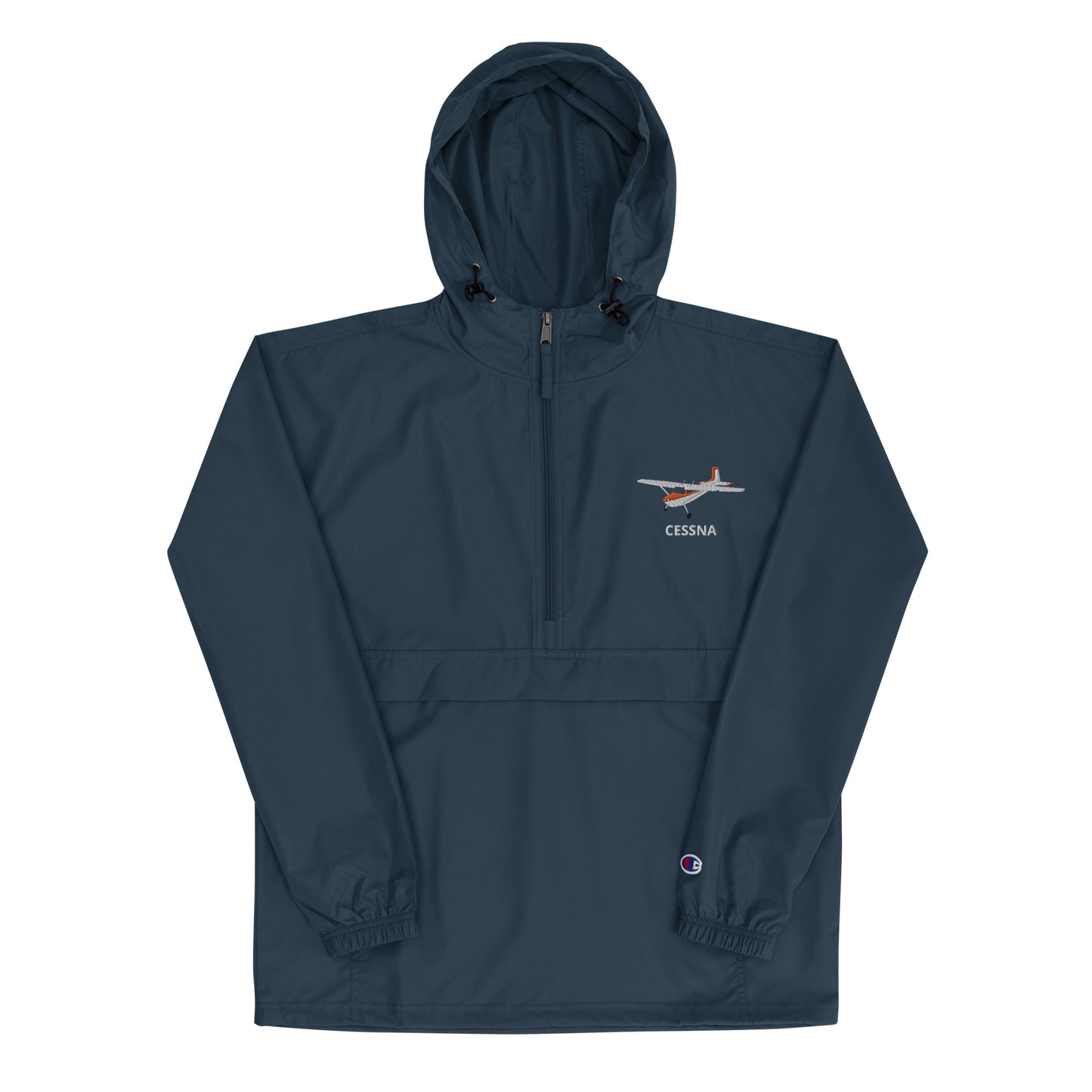 CESSNA 180 Skywagon Aviation Rain weather proof Embroidered Champion Packable Zip Jacket.