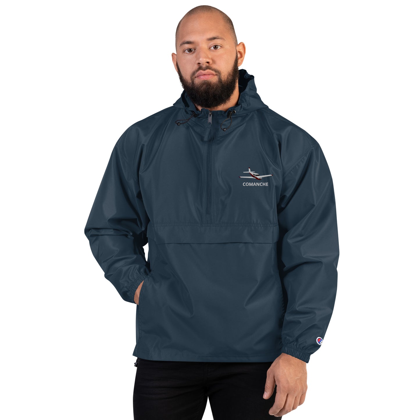 PIPER COMANCHE Aviation Rain weather proof Embroidered Champion Packable Zip Jacket