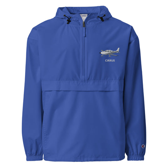 CIRRUS Aviation Rain weather proof Embroidered Champion Packable Zip Jacket