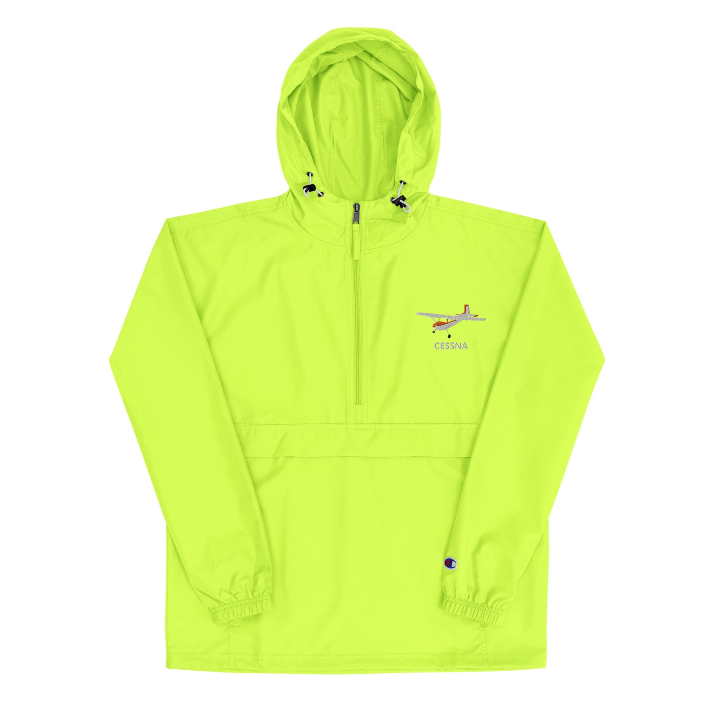 CESSNA 180 Skywagon Aviation Rain weather proof Embroidered Champion Packable Zip Jacket.